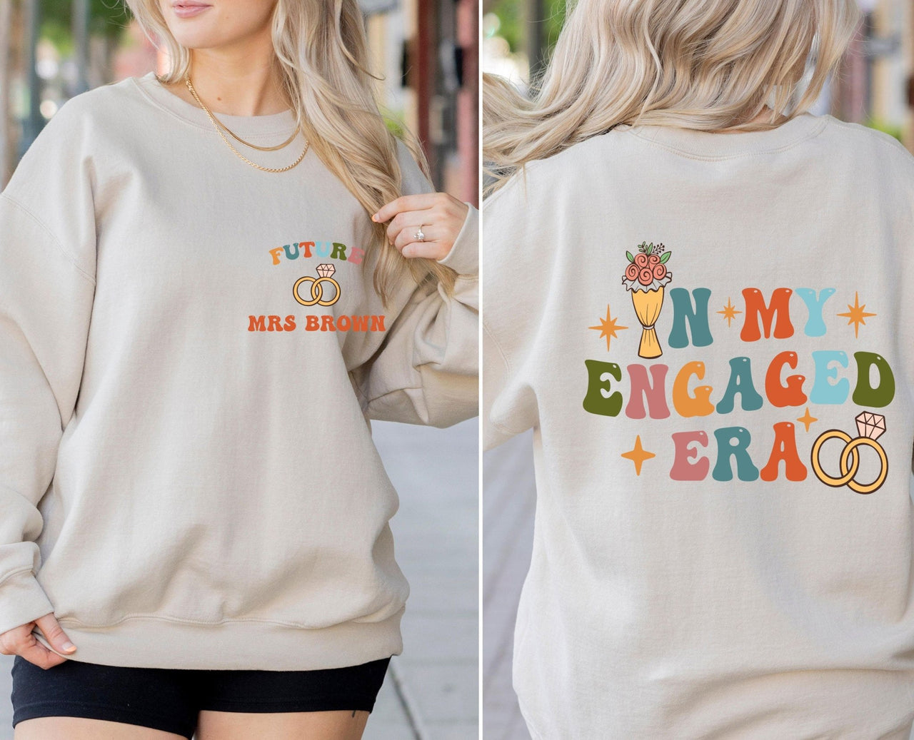 Engaged Sweatshirt - lismoreboutique - Sweatshirt - Bride_To_Be_Sweater