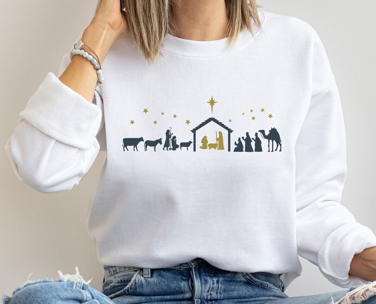 Nativity Sweatshirt - lismoreboutique - Sweatshirt - Christian_Jumper