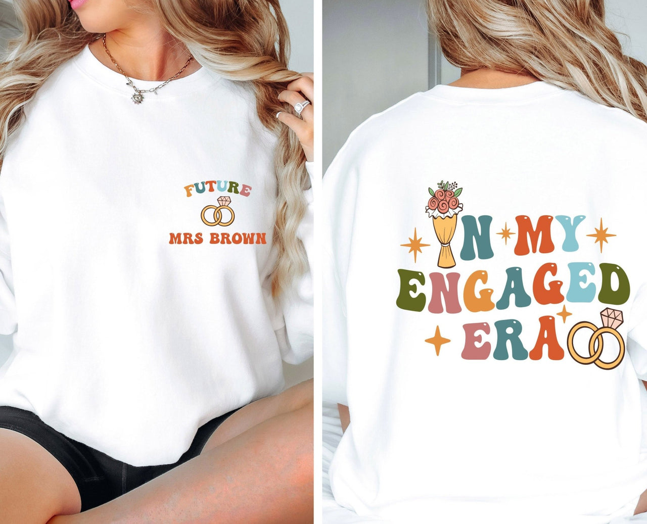 Engaged Sweatshirt - lismoreboutique - Sweatshirt - Bride_To_Be_Sweater