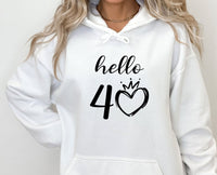 Thumbnail for Hello Forty Hoodie - lismoreboutique - Hoodie - 1983_Birthday_Gift