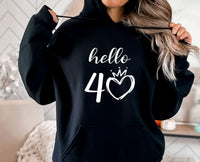 Thumbnail for Hello Forty Hoodie - lismoreboutique - Hoodie - 1983_Birthday_Gift