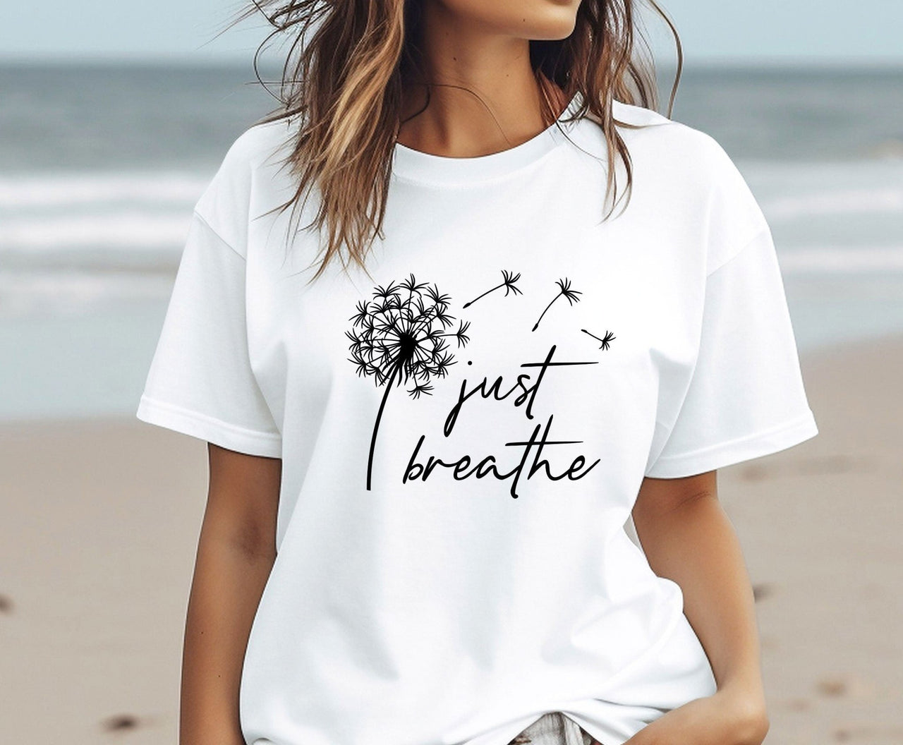 Just Breathe Shirt - lismoreboutique - Unisex T-Shirt - dandelion_shirts