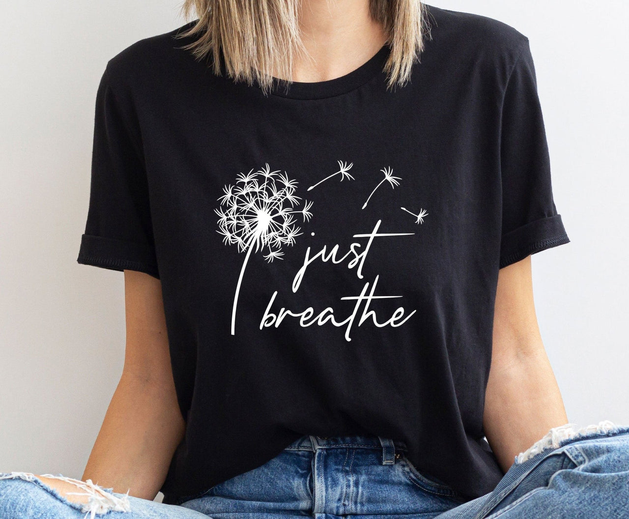 Just Breathe Shirt - lismoreboutique - Unisex T-Shirt - dandelion_shirts