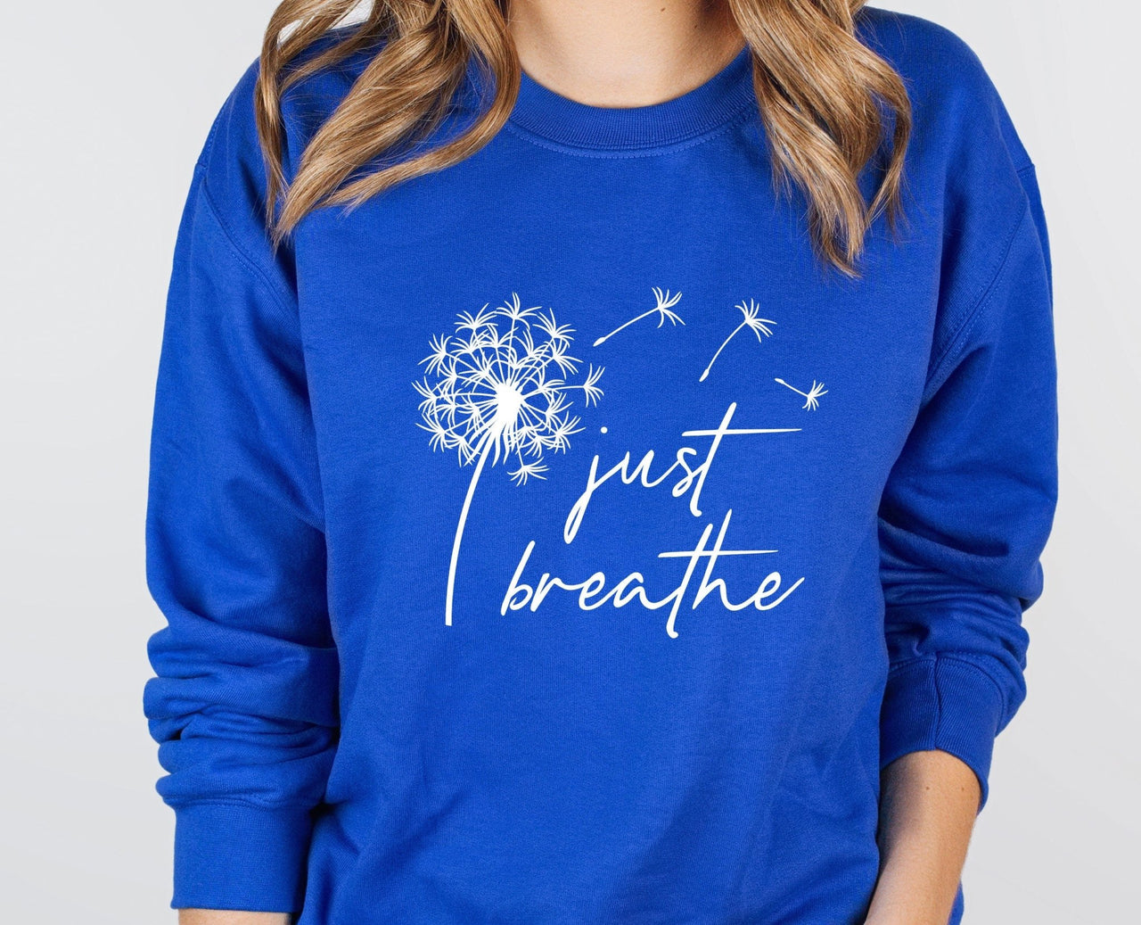 Just Breathe Sweater - lismoreboutique - Sweatshirt - cute_yoga_gifts