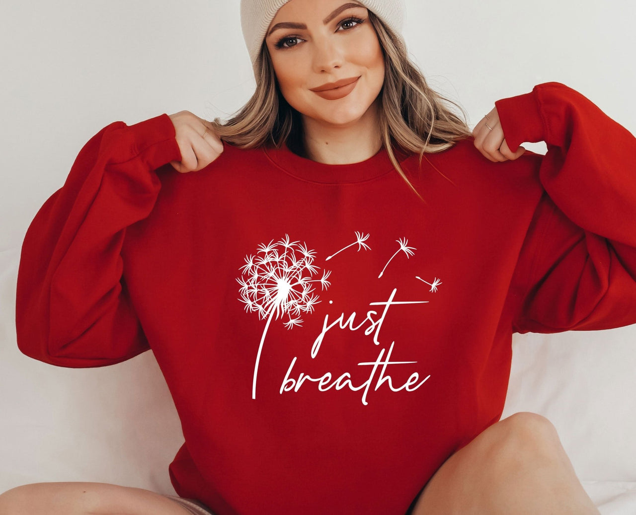 Just Breathe Sweater - lismoreboutique - Sweatshirt - cute_yoga_gifts