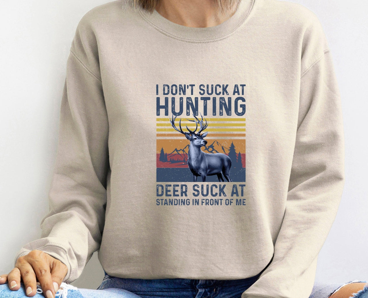 Hunting Sweatshirt - lismoreboutique - Sweatshirt - cute_deer_gifts