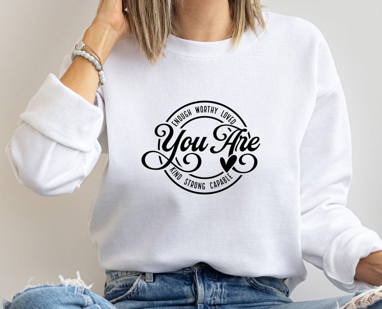 Quote Sweatshirt - lismoreboutique - Sweatshirt - cute_positivity_top