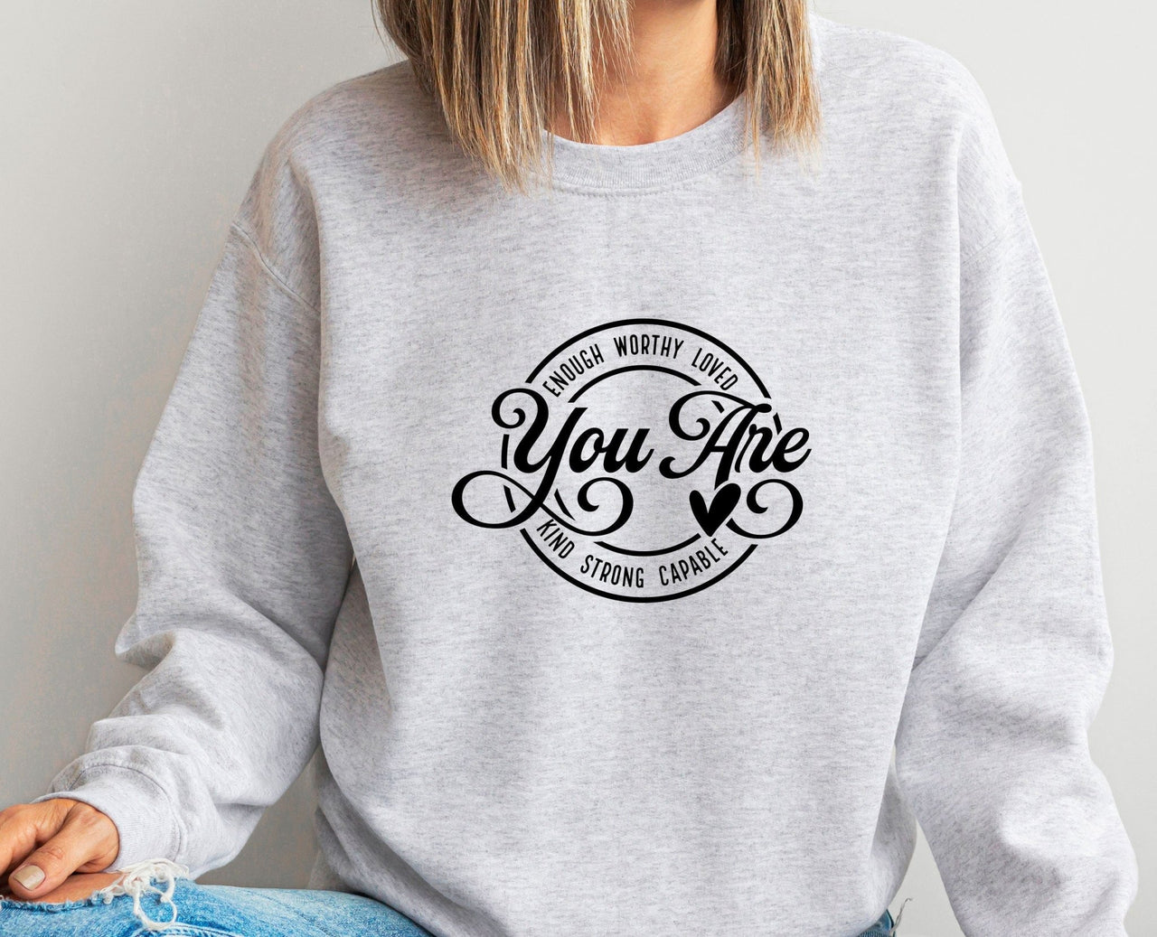 Quote Sweatshirt - lismoreboutique - Sweatshirt - cute_positivity_top