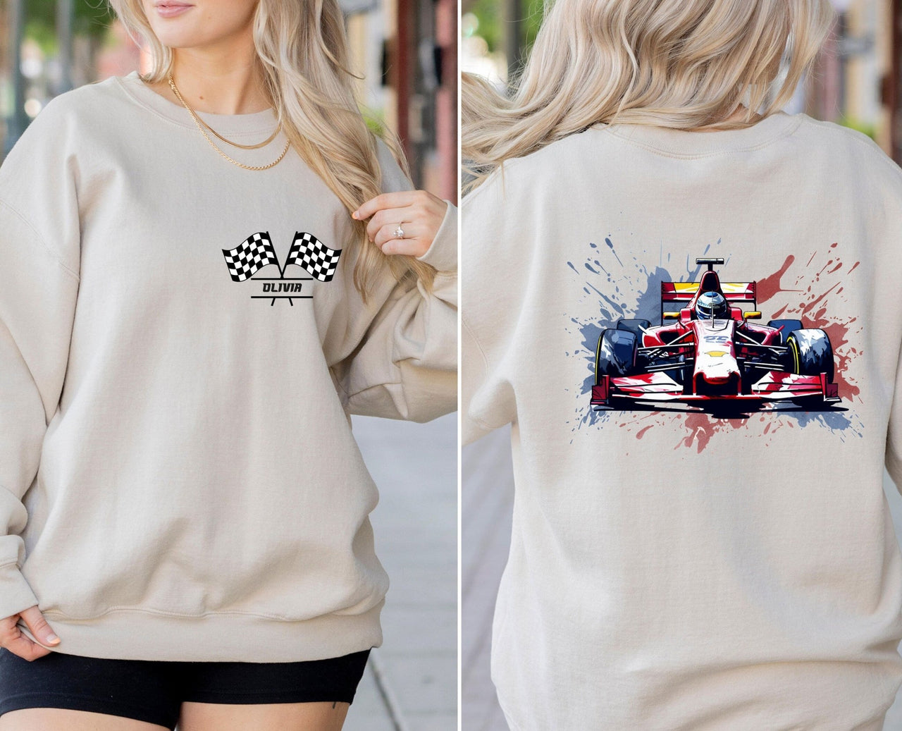 Racing Sweatshirt - lismoreboutique - Sweatshirt - Custom_Race_Sweater