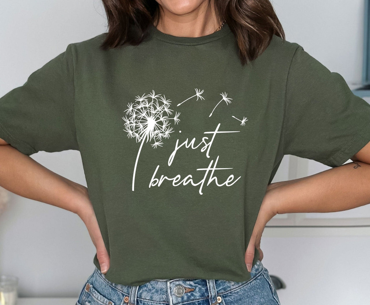 Just Breathe Shirt - lismoreboutique - Unisex T-Shirt - dandelion_shirts