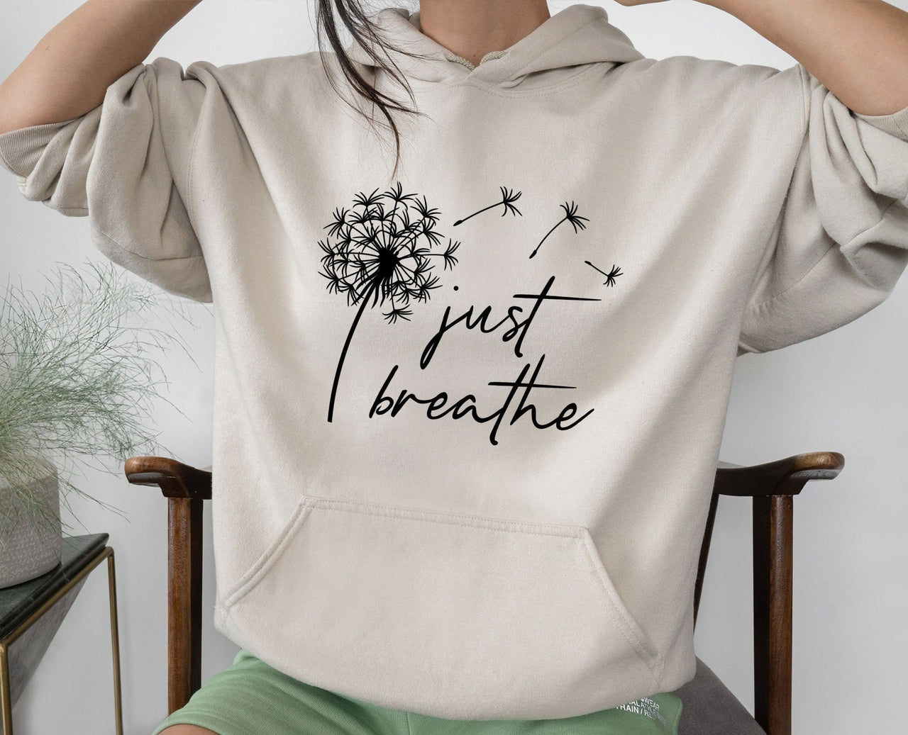 Just Breathe Hoodie - lismoreboutique - Hoodie - cute_yoga_gifts