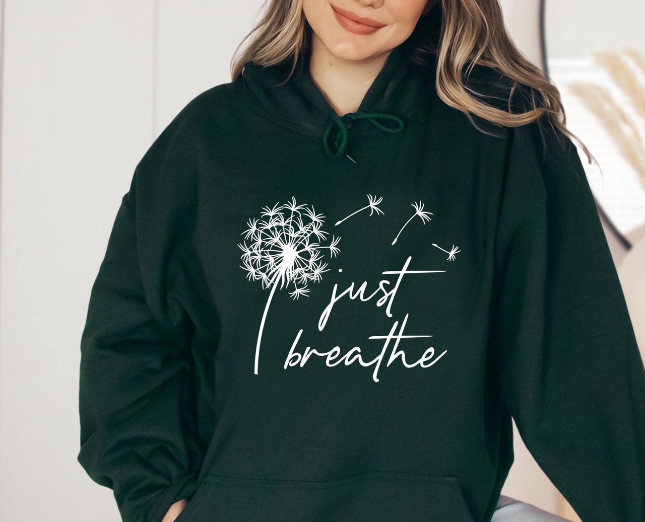 Just Breathe Hoodie - lismoreboutique - Hoodie - cute_yoga_gifts