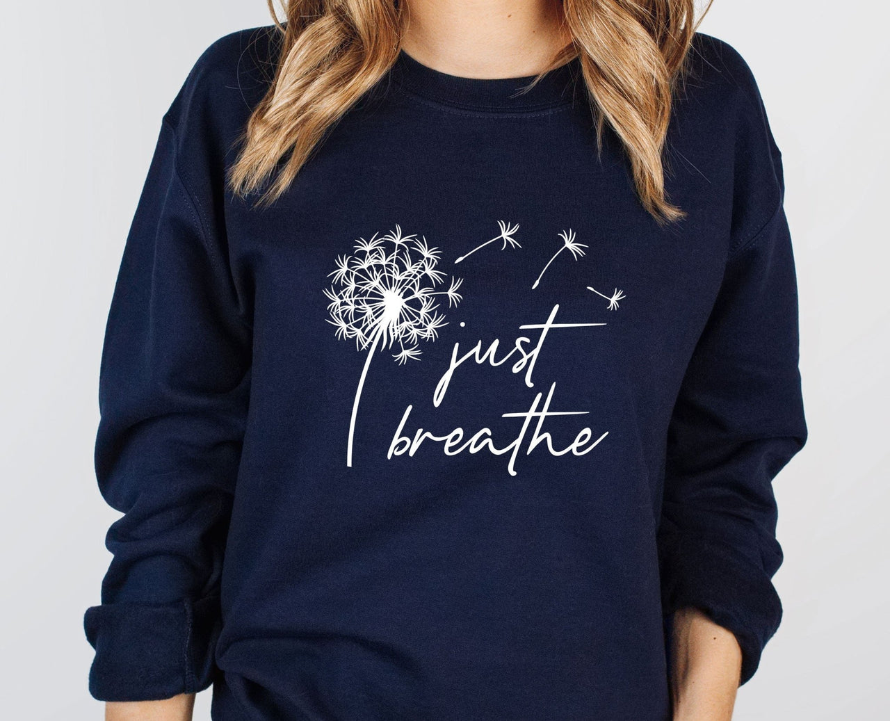 Just Breathe Sweater - lismoreboutique - Sweatshirt - cute_yoga_gifts