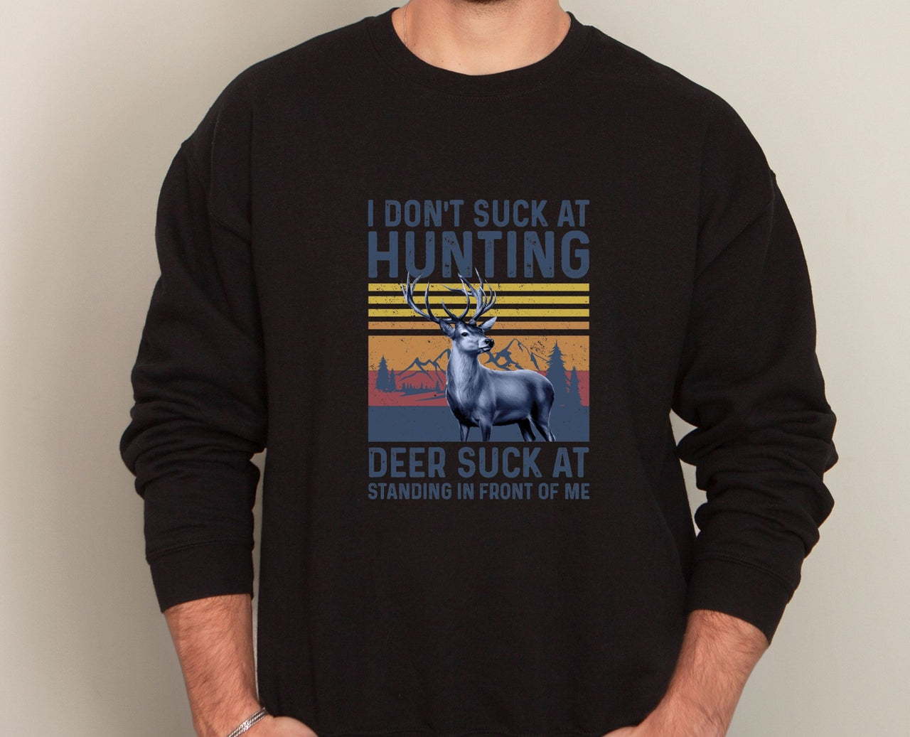 Hunting Sweatshirt - lismoreboutique - Sweatshirt - cute_deer_gifts