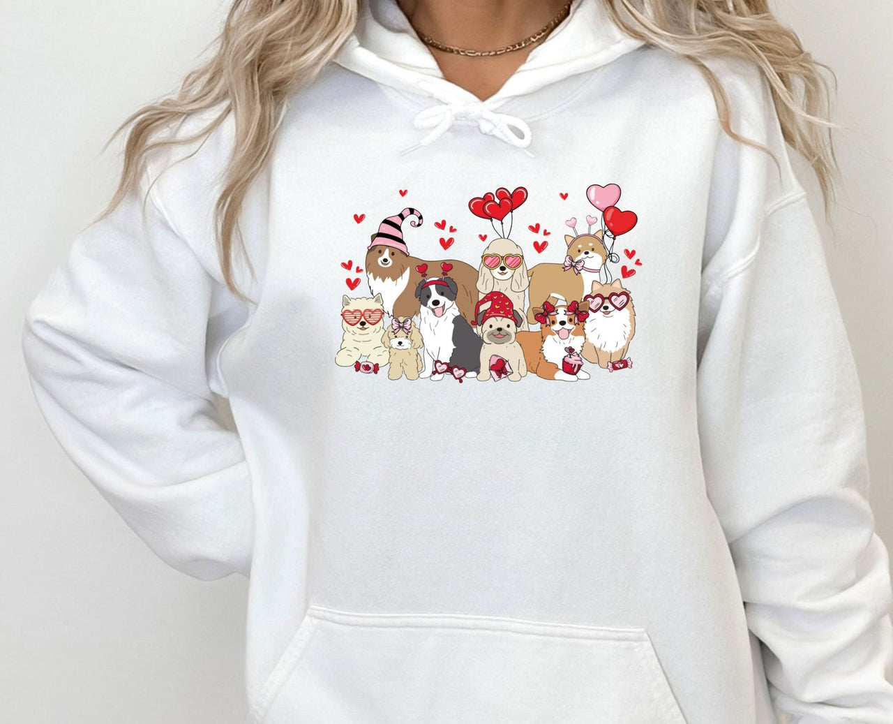 Dog Valentine Hoodie - lismoreboutique - Hoodie - Cute_Dog_Gift