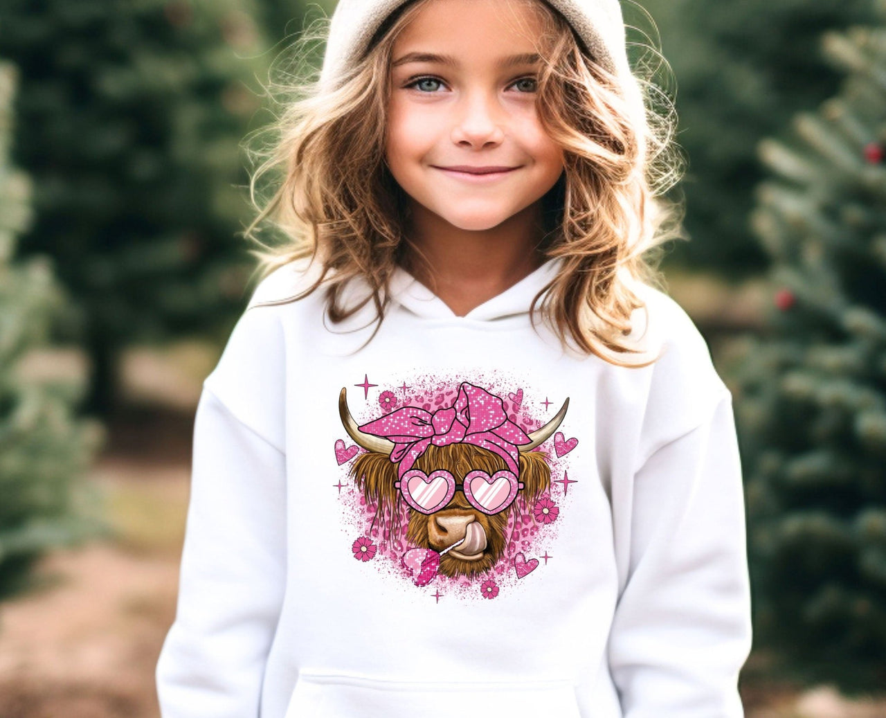 Highland Cow Hoodie - lismoreboutique - Hoodie - cute_valentines_top