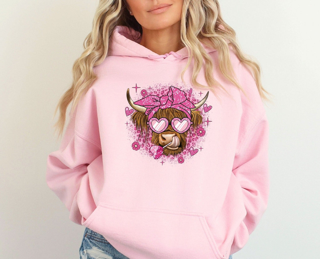 Highland Cow Hoodie - lismoreboutique - Hoodie - cute_valentines_top