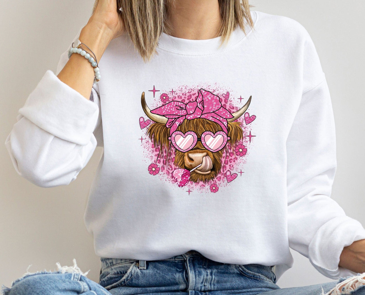 Highland Cow Sweatshirt - lismoreboutique - Sweatshirt - Cow_Sweatshirt