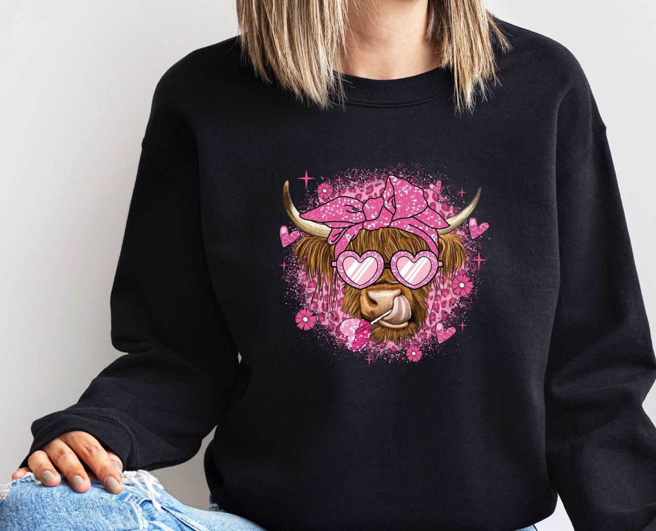 Highland Cow Sweatshirt - lismoreboutique - Sweatshirt - Cow_Sweatshirt