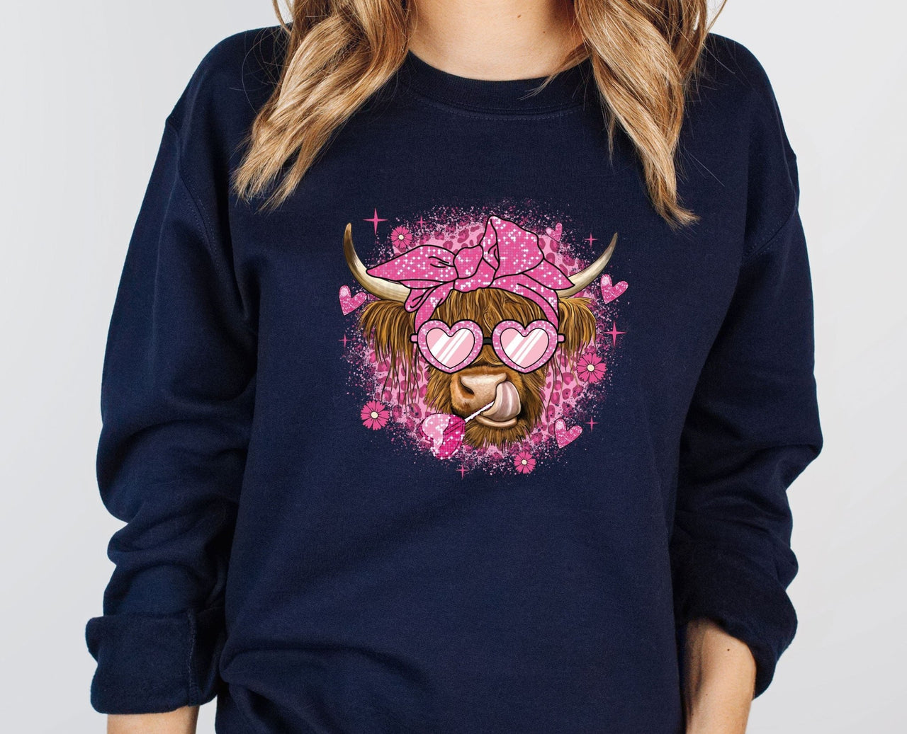 Highland Cow Sweatshirt - lismoreboutique - Sweatshirt - Cow_Sweatshirt