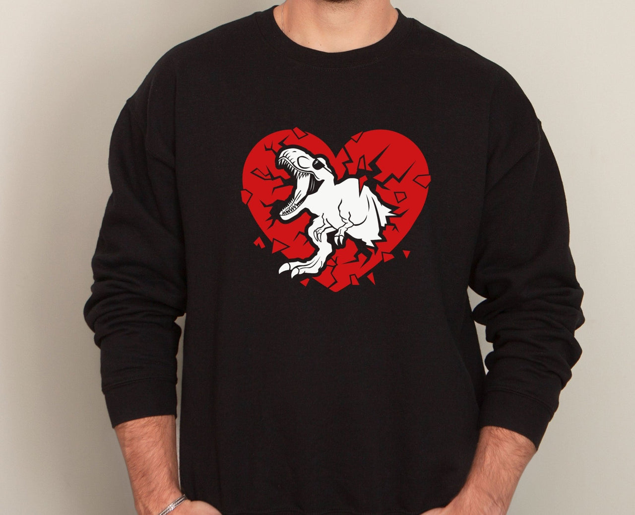 Heart Crusher Sweater - lismoreboutique - Sweatshirt - Cute_Dinosaur_Gift