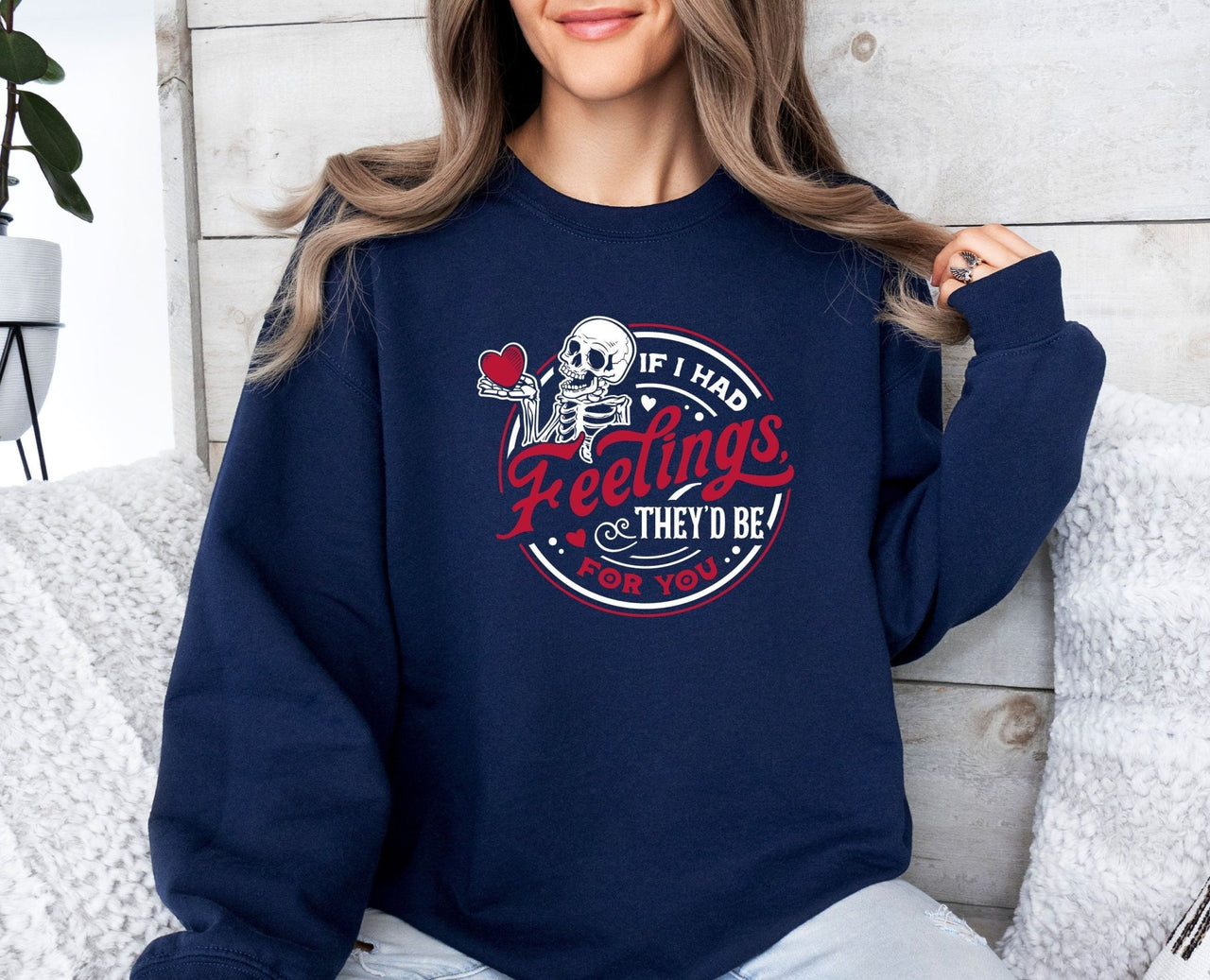 Valentines Sweatshirt - lismoreboutique - Sweatshirt - cute_skeleton_top