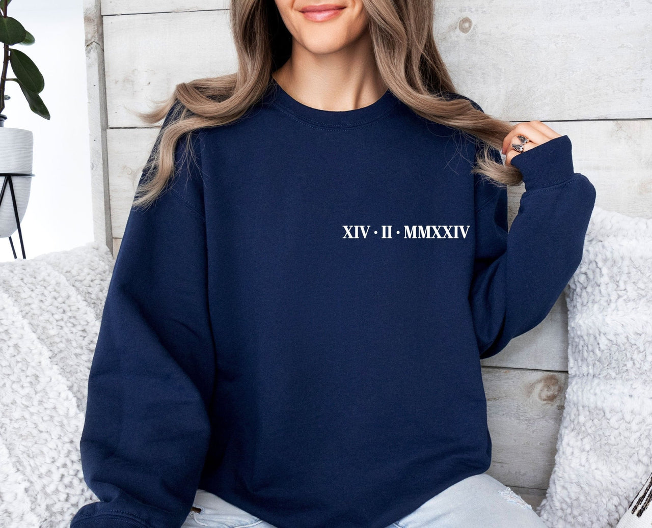 Roman Numerals Sweater - lismoreboutique - Sweatshirt - Bridal_Sweater