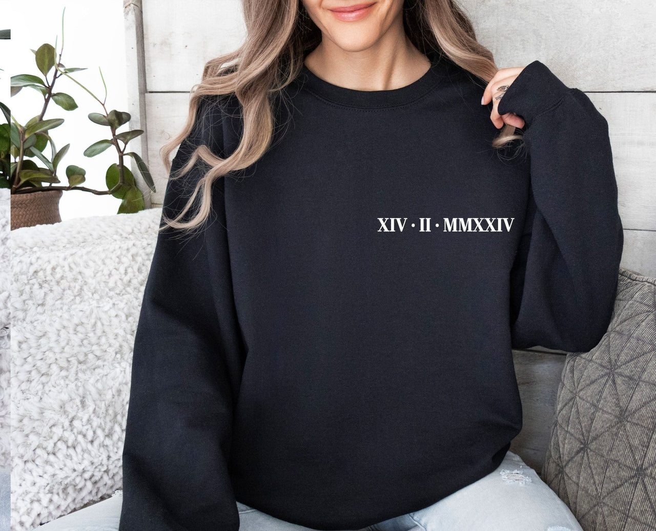 Roman Numerals Sweater - lismoreboutique - Sweatshirt - Bridal_Sweater