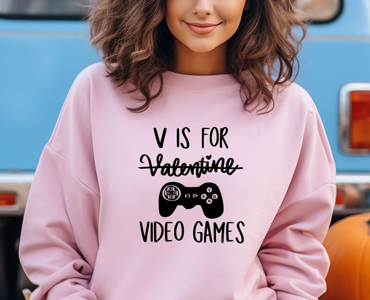 V Is For Video Games - lismoreboutique - Sweatshirt - Couples_Valentine