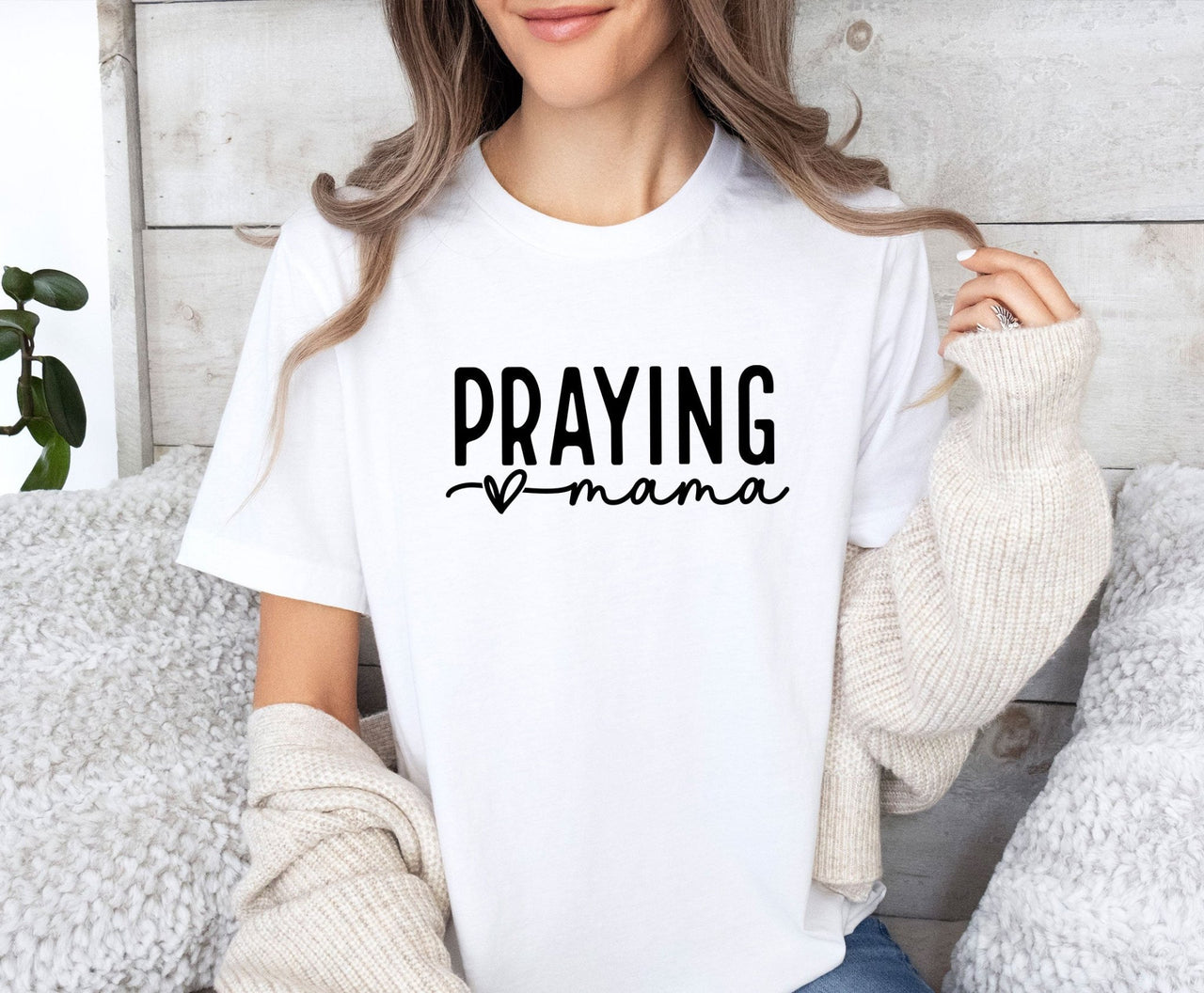 Praying Mama Shirt - lismoreboutique - Unisex T-Shirt - Christian_Mom_Shirt