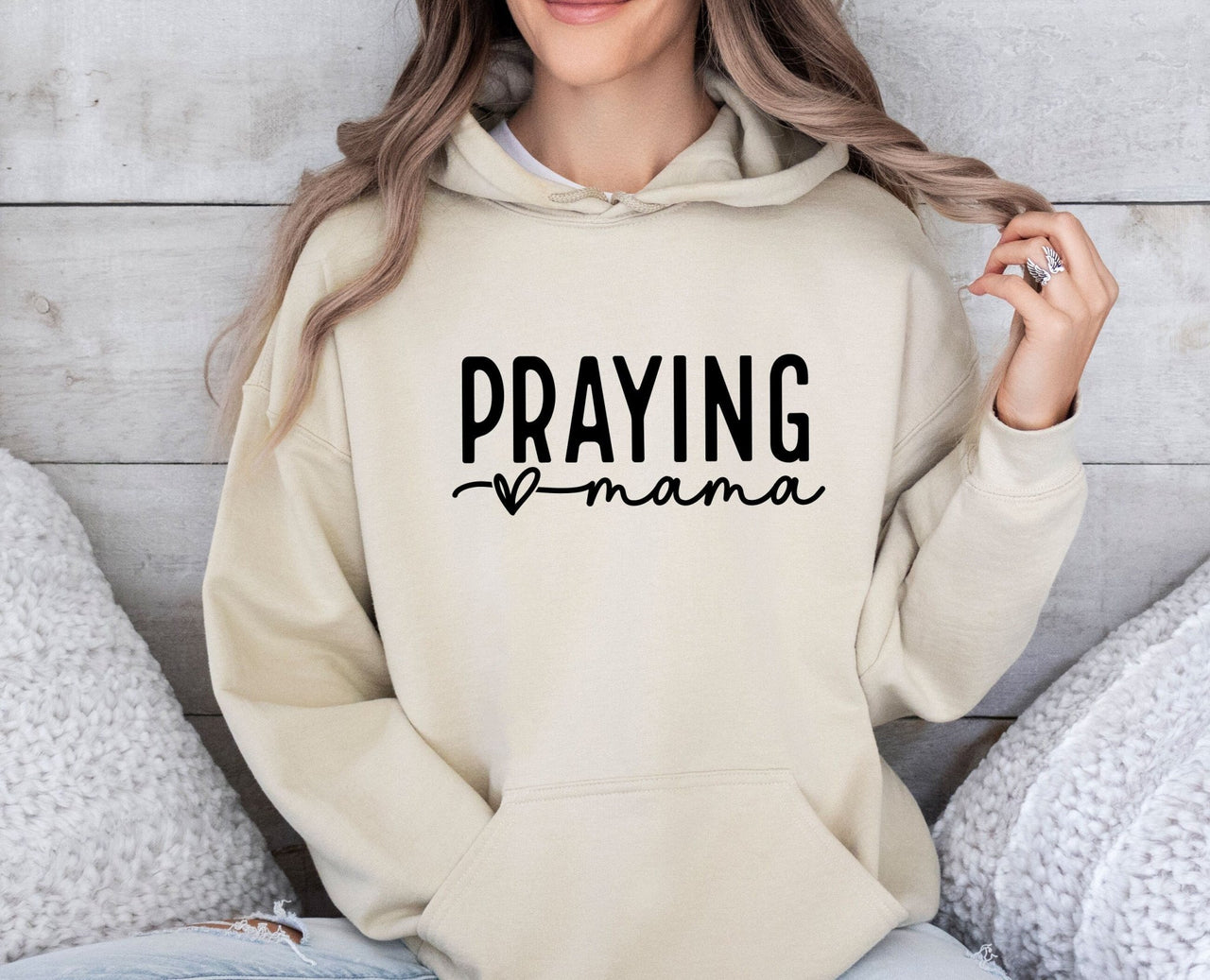 Praying Mama Hoodie - lismoreboutique - Hoodie - Christian_Mom_Gift