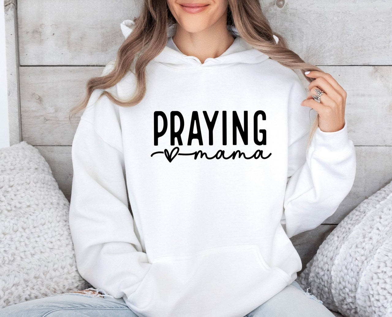 Praying Mama Hoodie - lismoreboutique - Hoodie - Christian_Mom_Gift