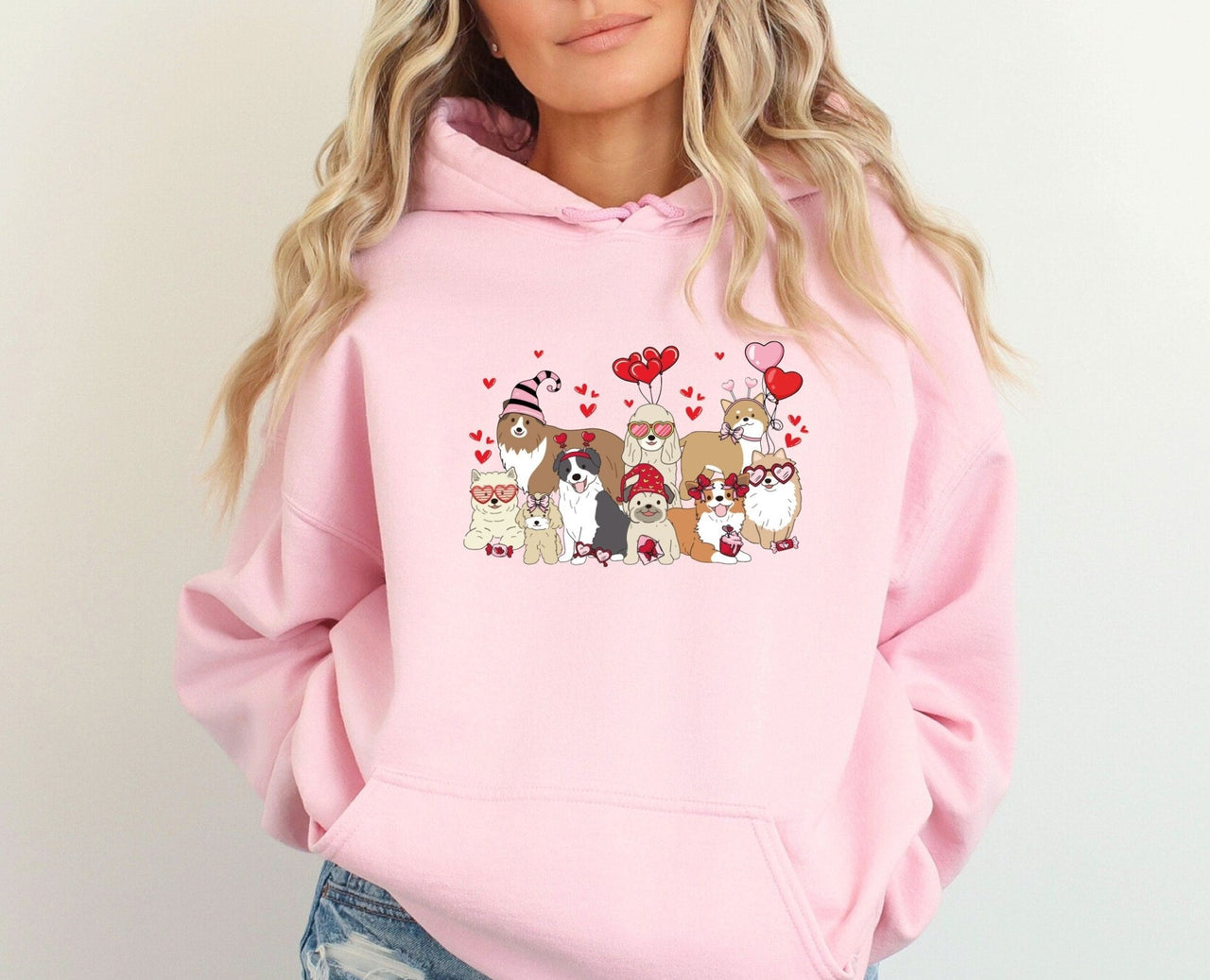 Dog Valentine Hoodie - lismoreboutique - Hoodie - Cute_Dog_Gift