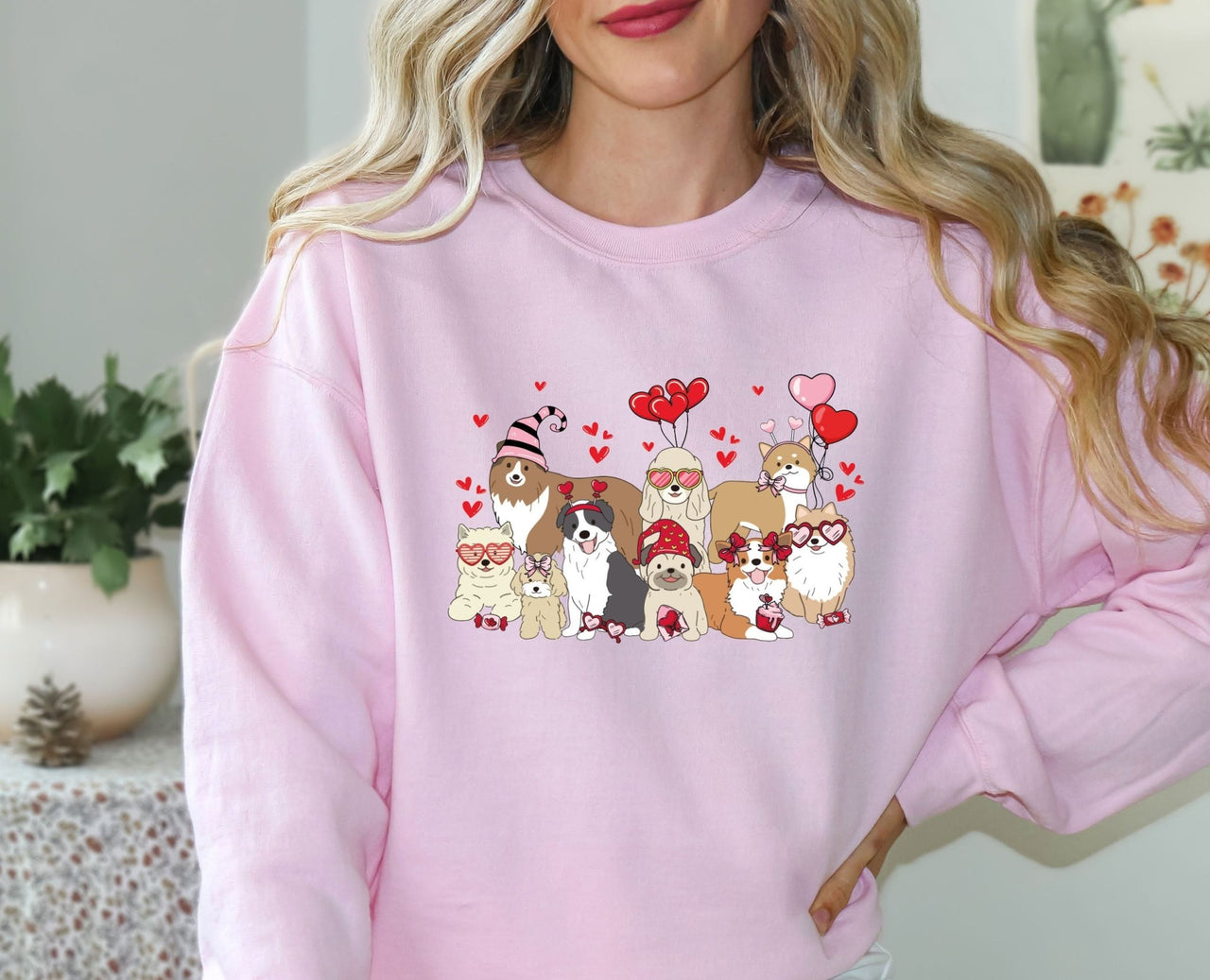 Dog Valentine Sweatshirt - lismoreboutique - Sweatshirt - Cute_Dog_Top