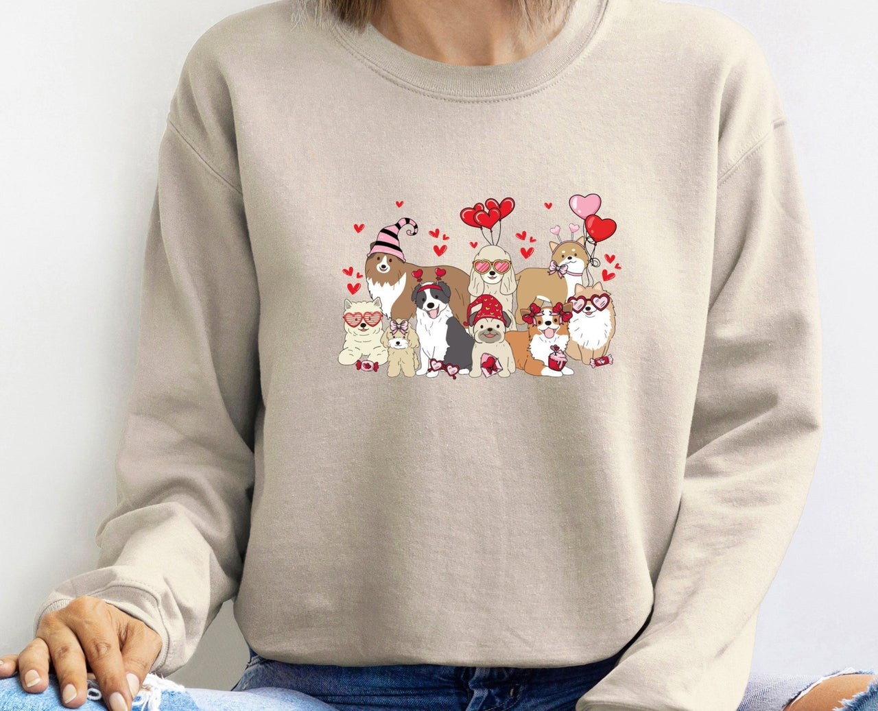 Dog Valentine Sweatshirt - lismoreboutique - Sweatshirt - Cute_Dog_Top