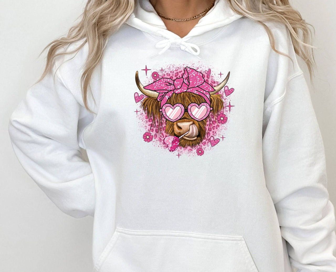 Highland Cow Hoodie - lismoreboutique - Hoodie - cute_valentines_top