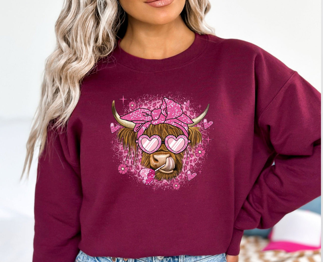 Highland Cow Sweatshirt - lismoreboutique - Sweatshirt - Cow_Sweatshirt