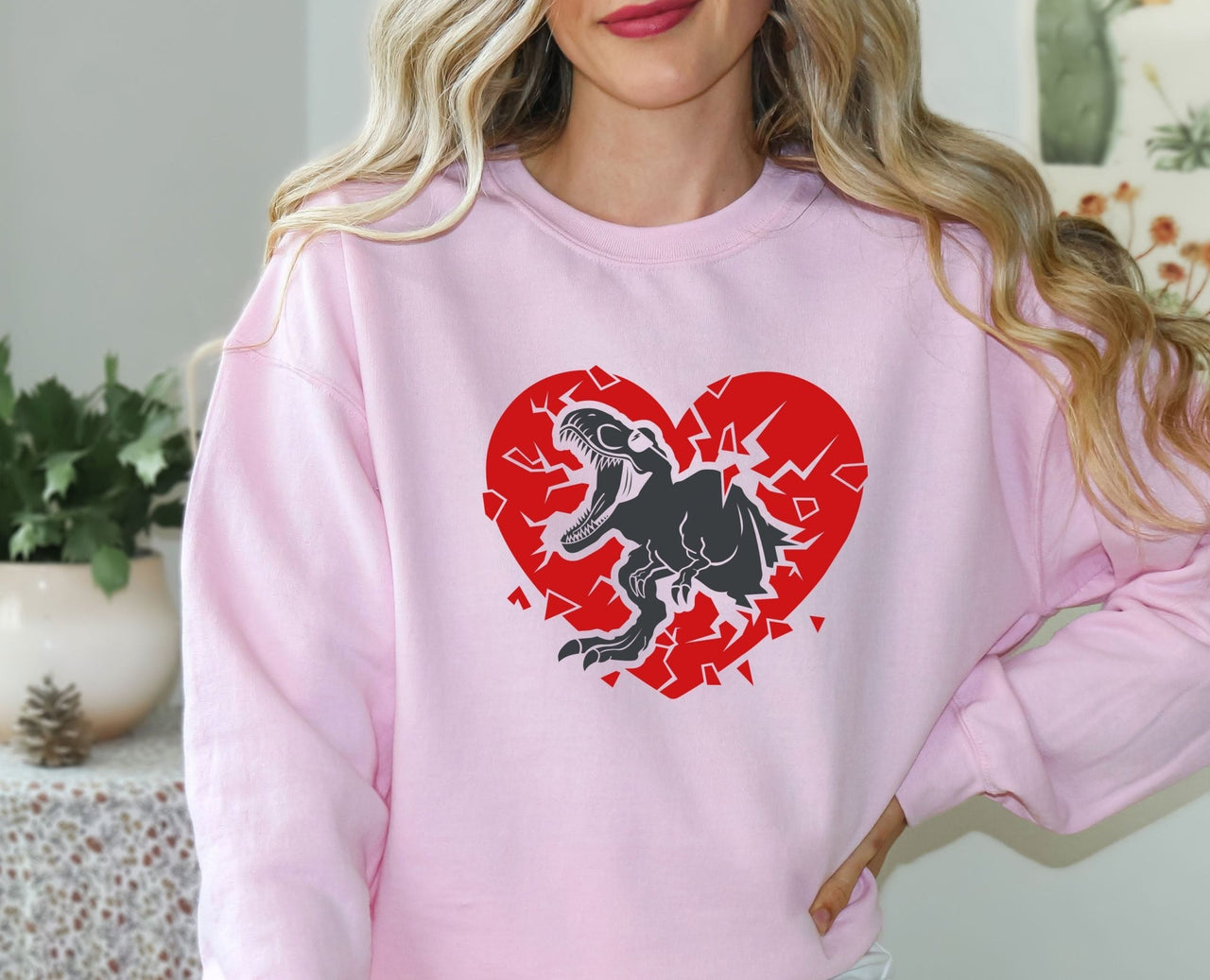 Heart Crusher Sweater - lismoreboutique - Sweatshirt - Cute_Dinosaur_Gift