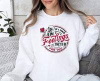 Thumbnail for Valentines Sweatshirt - lismoreboutique - Sweatshirt - cute_skeleton_top