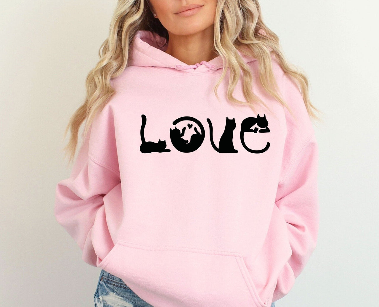 Love Cats Hoodie - lismoreboutique - Hoodie - Cat_Lover_Gift