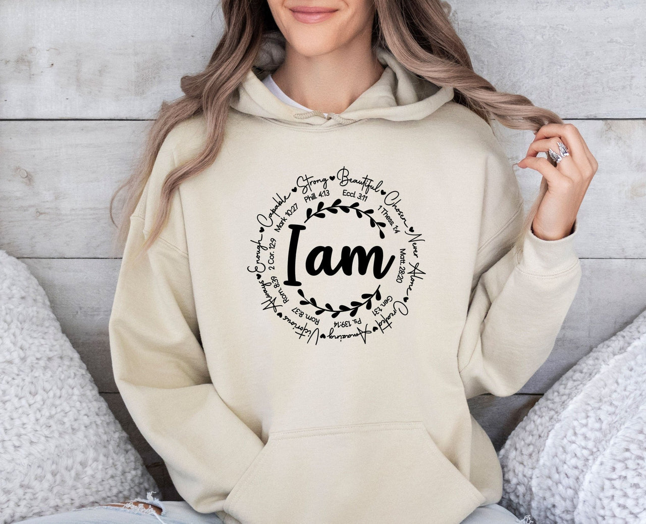 I am Bible Verse Hoodie - lismoreboutique - Hoodie - Bible_Verse_Hoodie