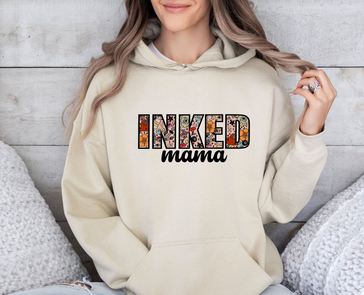 Inked Mama Hoodie - lismoreboutique - Hoodie - cute_mother_hoodie