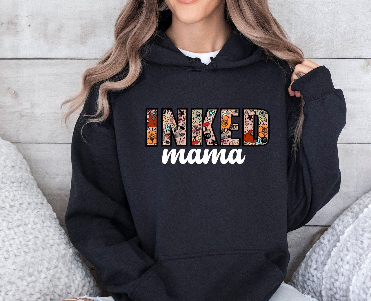 Inked Mama Hoodie - lismoreboutique - Hoodie - cute_mother_hoodie