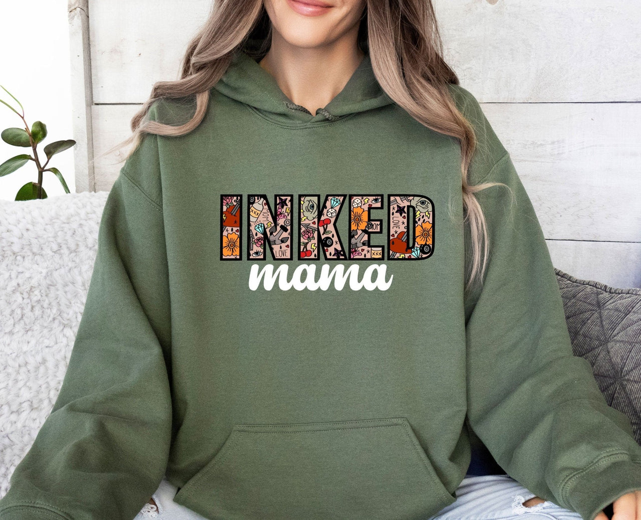 Inked Mama Hoodie - lismoreboutique - Hoodie - cute_mother_hoodie