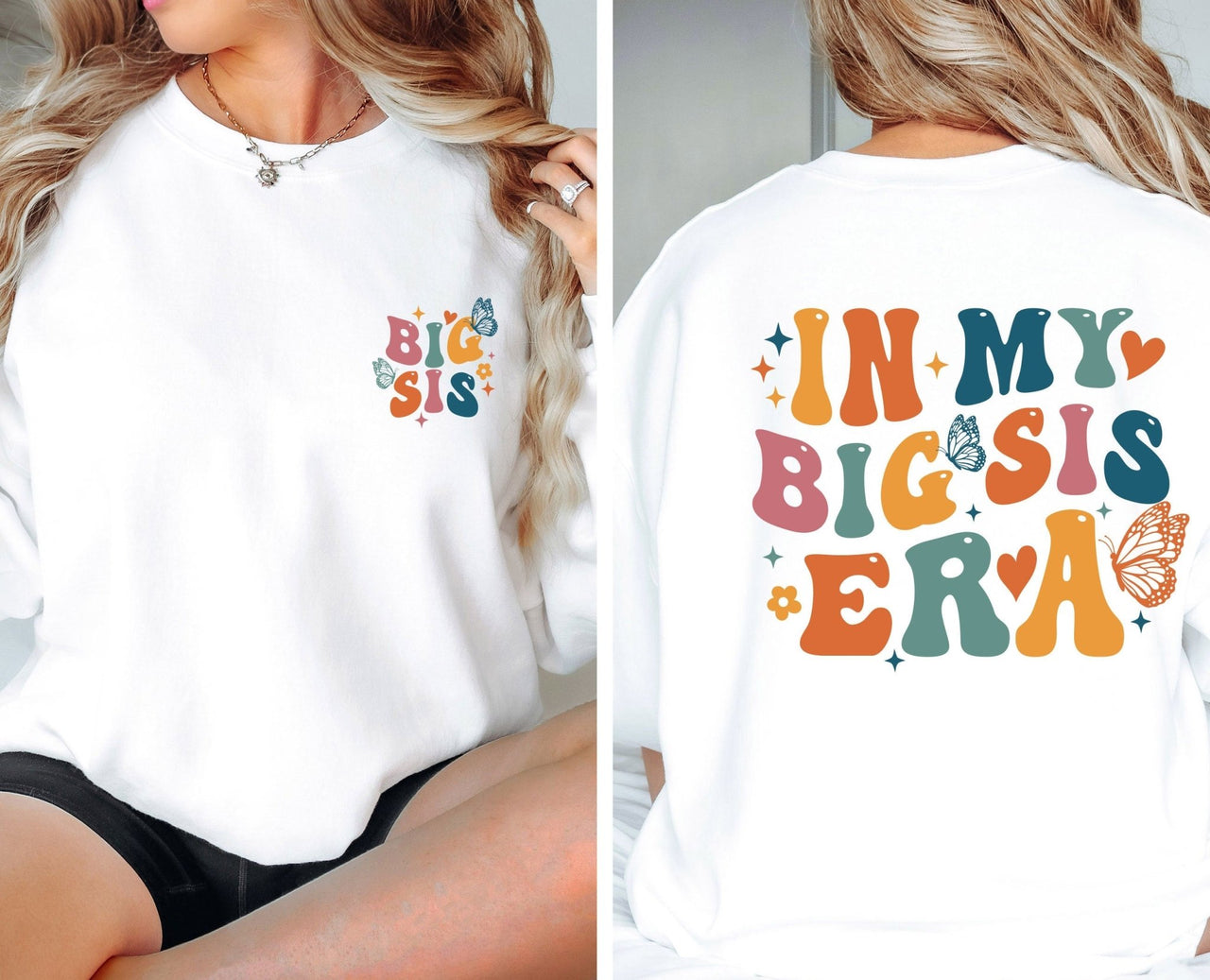 Sister Sweatshirt - lismoreboutique - Sweatshirt - Big_Sister_Era_gift