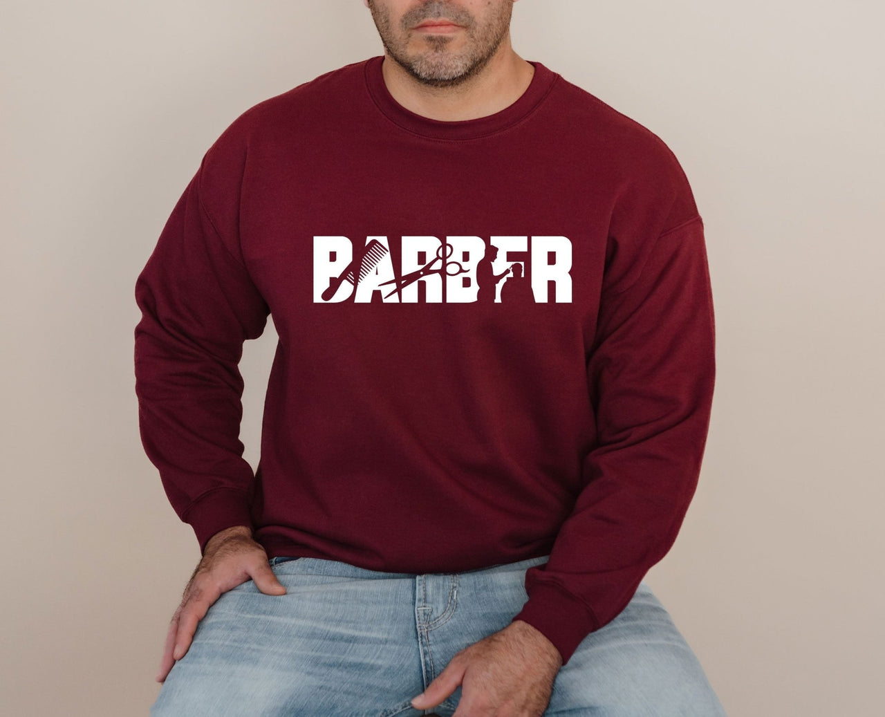 Barber Sweatshirt - lismoreboutique - Sweatshirt - barber_crewneck