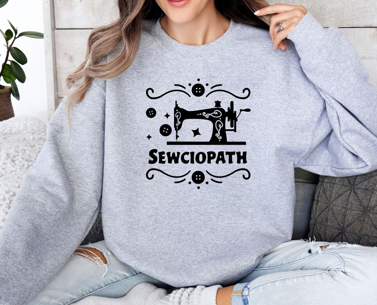 Sewing Sweatshirt - lismoreboutique - Sweatshirt - Cute_Sewing_Gifts