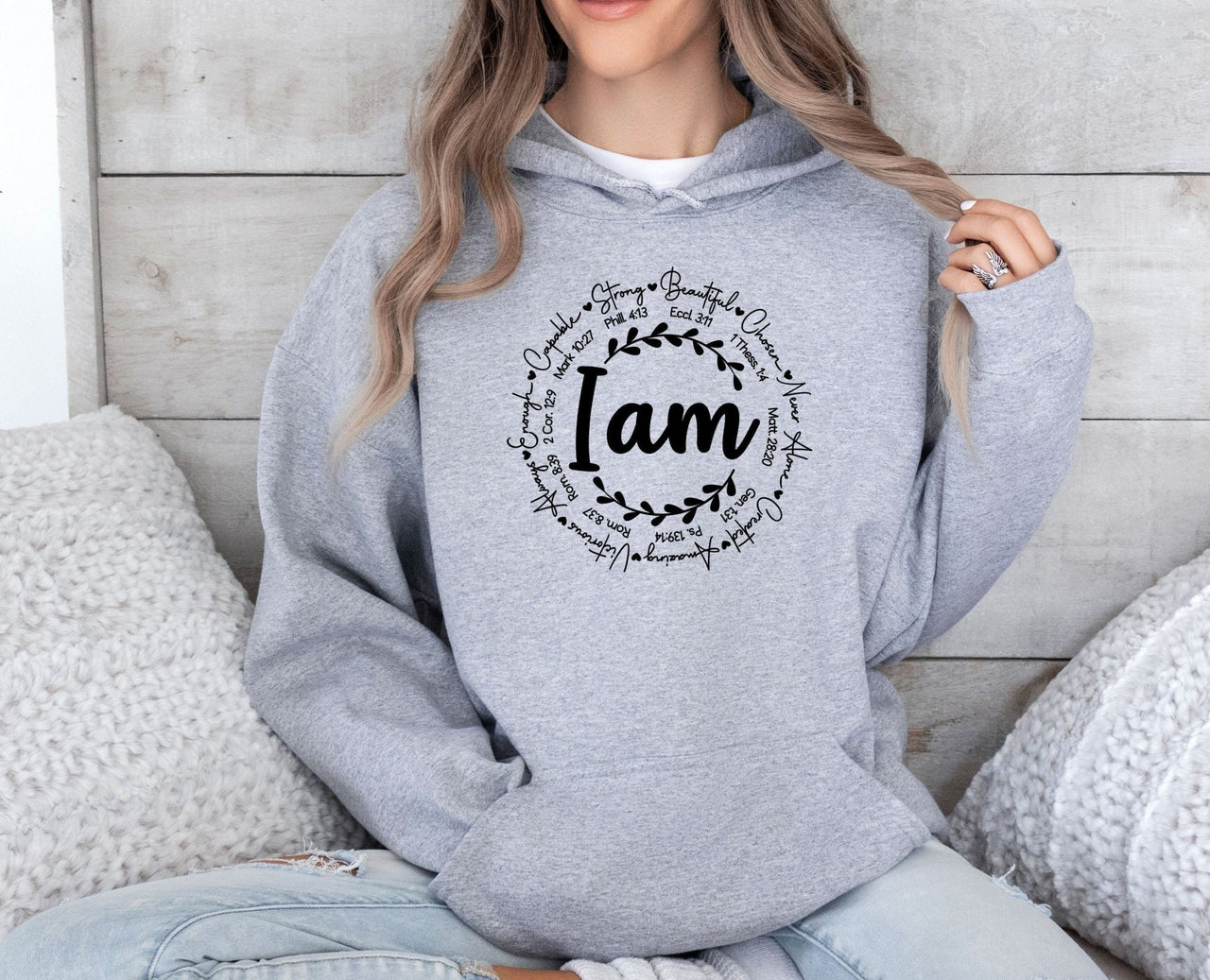 I am Bible Verse Hoodie - lismoreboutique - Hoodie - Bible_Verse_Hoodie