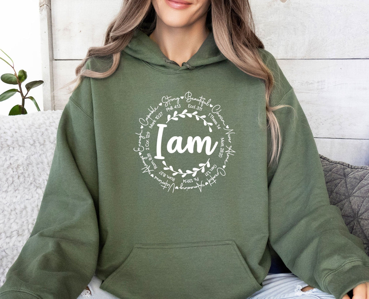 I am Bible Verse Hoodie - lismoreboutique - Hoodie - Bible_Verse_Hoodie