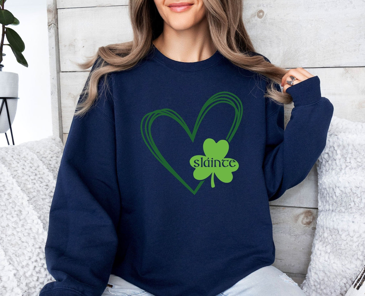 Slainte Sweatshirt - lismoreboutique - Sweatshirt - Clover_Crewneck